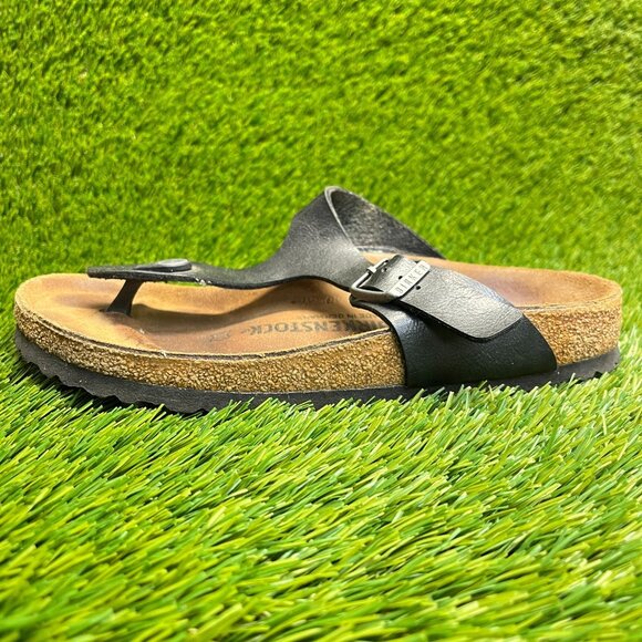 Birkenstock Gizeh Birko-Flor Mens Size 7 Black Brown Beach Outdoor Thong Sandals main image 6